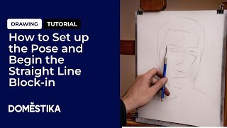 Drawing Tutorial How to Set up the Pose and Begin the Straight Line Blockin by Gustavo Ramos [upl. by Suolekcin]