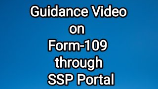 How to fill up form no 109 ie transfer or termination form through ICAI SSP Portal Part1 [upl. by Gaskin893]