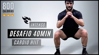 Treino Hiit de 40 MIN para gastar 800 calorias  sem repetições sem equipamentos em casa [upl. by Hardin275]