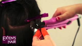 Tutorial  Extension de Cheveux à Chaud  Keratine [upl. by Neyuq]