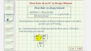 Ex IV Calculation  Drops Per Minute [upl. by Ahsienahs682]