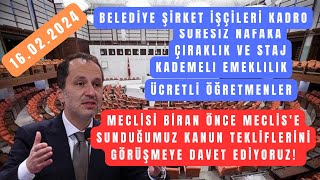 BELEDİYE ŞİRKET İŞÇİLERİ KADRO  STAJ VE ÇIRAKLIK MAĞDURLARI  SÜRESİZ NAFAKA  KADEMELİ EMEKLİLİK [upl. by Dnomar]