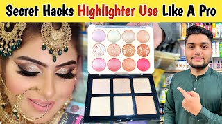 Parlour Secret Hacks Highlighter Use Like A Pro  Highlighter Lagane Ka Sahi Tarika [upl. by Samoht]