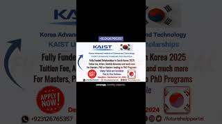 KAIST University Scholarships in southkorea dreamstudy shorts studyabroad scholarship [upl. by Boehmer]