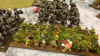 Kings of War Battle Report Halflings versus Riftforged Orcs [upl. by Levi]