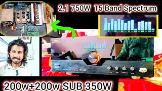 21 NEW AMP 200W200W SUB 350W LED Spectrum🎛️amplifier assembled [upl. by Rakia]