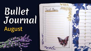 AUGUST 2024 Plan With Me  Bullet Journal Monthly Setup  Daily Planer Artbook Lavander [upl. by Ttevi572]