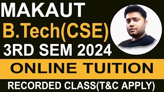 MAKAUT BTech CSE IT 3rd semester online tuition 2024  BTech tuition in west bengal [upl. by Ronda]