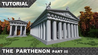 Minecraft Parthenon Tutorial amp Download Greek Temple part 3 [upl. by Irdua]