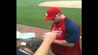 Andrew Schilinski filming Mark McGwire signing autographs [upl. by Llorrad929]