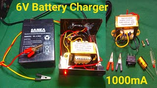 how to make 6 volt battery charger at home very simple and easy process akash tech550 [upl. by Llebiram656]