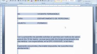 Elaboración de un Memorando en Word [upl. by Elyagiba]