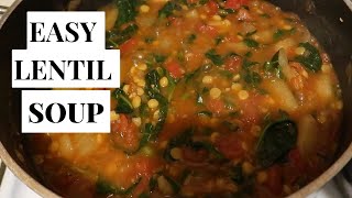 Delicious VEGAN lentil Soup RECIPE [upl. by Bridge85]