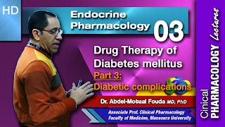 Endocrine Pharmacology Ar 03 Diabetes mellitus  Part 3 Diabetic complications [upl. by Atikihc]