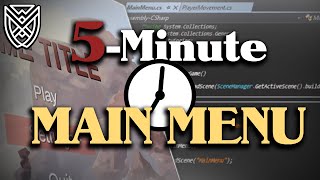 5 Minute MAIN MENU Unity Tutorial [upl. by Amilas]