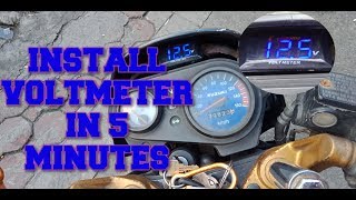 How to install voltmeter on motorcycle TAGALOG TUTORIAL [upl. by Nehpets]