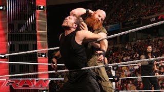 The Shield vs The Wyatt Family Raw May 5 2014 [upl. by Ahsinelg]