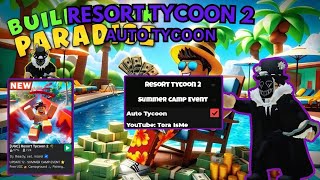 NEW  RESORT TYCOON 2 SCRIPT  AUTO TYCOON NO KEY [upl. by Ennayk]