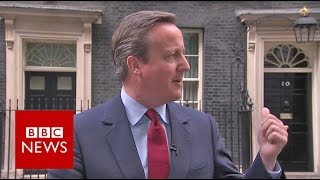 David Cameron sings to himself after announcing resignation date  BBC News [upl. by Gaylene]