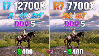 Ryzen 7 7700X vs Core i7 12700K  Test in 10 Games [upl. by Novaj]