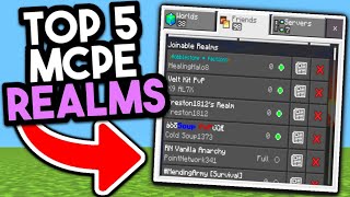 Top 5 Realms SMP For Minecraft Bedrock 120  REALM CODES [upl. by Ahseined624]