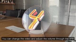 new product 30cm desktp 3d hologram led fan hologram fan with cover and stand [upl. by Fidelia163]