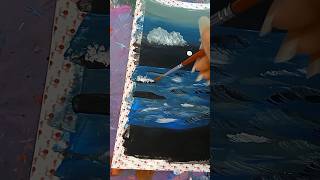 Night sea painting art short acrylicpainting artwork [upl. by Kesley175]