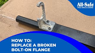 How To Replace a Broken BoltOn Flange on your Pool Fence Gate Post [upl. by Attener]