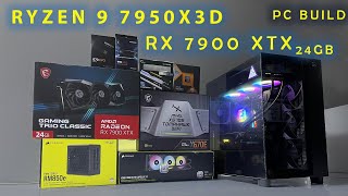 AMD Ryzen 9 7950 X3D Radeon Rx 7900 XTX 24GB Gaming amp Editing Pc Build 2024 [upl. by Peggir]