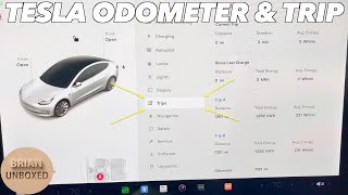 How To View The Odometer amp Trip On A Tesla [upl. by Gardiner]