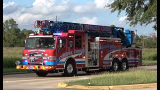 New Ladder 23 Responding Q amp HornsCypress Creek Fire Department [upl. by Haimarej336]