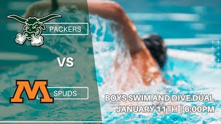 Boys Varsity Swim and Dive Dual West Fargo Packers v Moorhead Spuds  600PM [upl. by Haggai274]