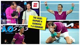 ¡HAZAÑA Rafael Nadal venció a Medvédev ganó su 2do Abierto de Australia y su Grand Slam 21  Tenis [upl. by Lamoree]