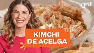 KIMCHI conserva de acelga tradicional da culinária coreana  Rita Lobo  Cozinha Prática [upl. by Karub]