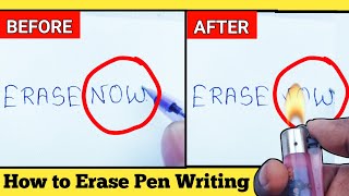 How to Erase Pen Writing on Paper at Home  Pen Writing Remover [upl. by Levinson]