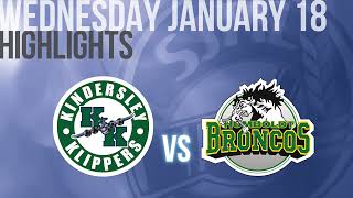 Highlights Kindersley Klippers vs Humboldt Broncos Jan 18th [upl. by Dickie42]