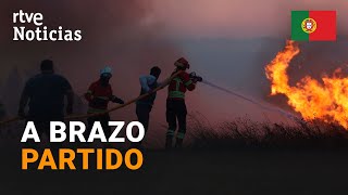 PORTUGAL Un INCENDIO en CASCAIS deja al menos 13 HERIDOS y afecta al PARQUE NACIONAL de SINTRA [upl. by Anyer]