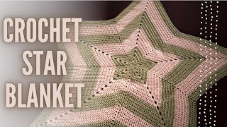 How to Crochet a Star Blanket Pattern  Tutorial EASY [upl. by Alyel669]