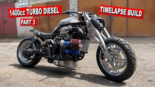 1400cc TURBO DIESEL MOTORCYCLE BUILD PART 3 [upl. by Caye]