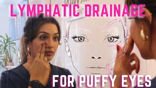 At Home Lymphatic Drainage Massage  Under Eye Bags Disappear in Minutes Puffy Eyes GONE [upl. by Otrebliw244]