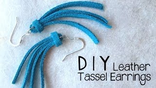 DIY Leather Tassel Earrings  Easy Jewelry Making Tutorial [upl. by Stoughton]