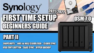 Synology NAS Setup Guide 20212022 2  Snapshots NAS to NASCLOUDUSB SaaS Backups amp Sync [upl. by Elimay219]