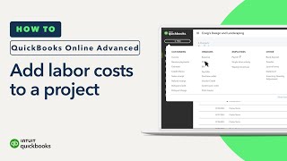 How to add labor costs to a project in QuickBooks Online [upl. by Notrem]