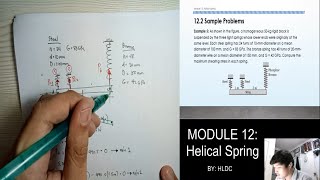 MODULE 12 part 3  Helical Spring [upl. by Lledner570]