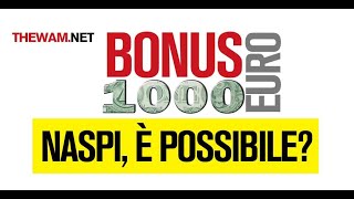 🤔 BONUS 1000 EURO  NASPI [upl. by Hayott]