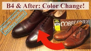 Before amp After Color change on KFampS Full Grain Oxfords [upl. by Drageruaeb]