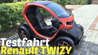 Probefahrt Renault TWIZY Testfahrt Elektroauto deutsch german [upl. by Cochard69]