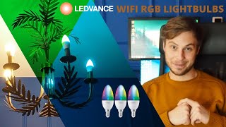 LEDVANCE Smart Candle E14 Bulbs UNBOXING SETUP REVIEW RGB WIFI Compatible with Alexa Google [upl. by Cordey768]