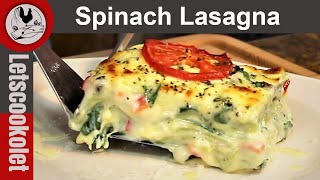 Spinach Lasagna \ Cheesy Creamy Lasagna\ Vegetarian Lasagna [upl. by Ibbor]