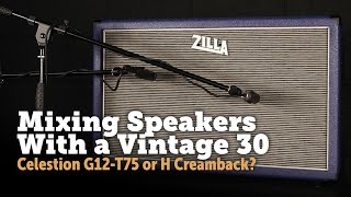 Speaker combinations Celestion Vintage 30 with G12T75 and H creamback [upl. by Anirat304]